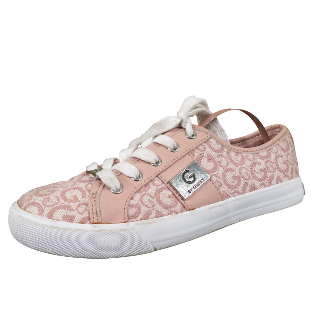 G‎ by Guess Backer 3 Women's Size 7 Pink Fabric Lace Up Casual Sneakers Stylish